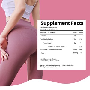Gomitas para Glúteos OEM ODM al por Mayor, Desbloquea el Potencial de tus Glúteos, Figura Curvilínea Natural con Suplemento Dietético de Maca - Product Image 1