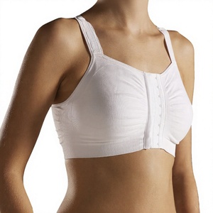 Wholesale Private Label Women Plus Size Back Closure Knitted Breathable Solid Summer <b>Sports</b> Bra Wire Free Elastic Push-Up Full - Product Image 2