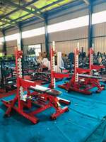 Combo Banc de Musculation et Rack de Squat Robuste en Acier pour Compétition de Powerlifting, Station de Presse à Plat et Inclinée pour Salle de Sport Commerciale