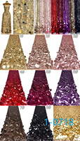 Tissu en dentelle de tulle polyester lourd avec broderie de perles et sequins pour robes de mariée