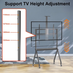 Soporte Móvil con Ruedas para TV de 900*600 mm, Base de Acero Laminado en Frío Negra para Televisores de 50-120 Pulgadas - Product Image 2