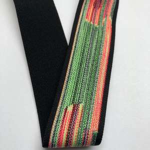 Élastique tissé en polyester haute ténacité durable nouvelle tendance personnalisé avec sangles de sangle à motif multicolore mélangé - Product Image 2