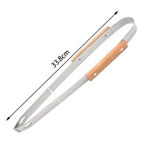 Set di 4 Utensili per Barbecue in Metallo, Portatile per Campeggio, con Finitura Cromata <span class=keywords><strong>e</strong></span> Borsa in Tessuto Oxford Resistente al Calore - Product Image 4