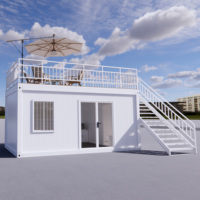 Casa Contenedor Plegable Portátil Prefabricada Impermeable de 20, 30 y 40 Pies con Cocina, Expandible y de Envío Rápido