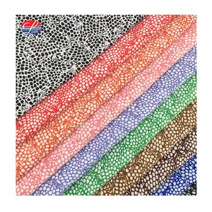 custom printing 100D elastic fabric polka dot pattern cloth poly stretch chiffon fabric dress shirt cloth
