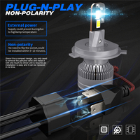 Kit di Aggiornamento Fari LED V21 H4 72W 8000LM 6000K 8V-48V Ampio Voltaggio Abbaglianti Anabbaglianti Fendinebbia Ventola 12000RPM Lampadina IP68