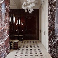 Carrelage de sol en marbre Rosa Levanto de luxe, comptoir de lavabo pour salle de bain, pour villa, hôtel, décoration intérieure