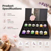 Set Hadiah Minyak Esensial 10 ml 100% Alami Eucalyptus, Mint, Tea Tree, Mawar Merek Sendiri