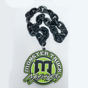Collier pendentif géant en mousse EVA avec logo 3D personnalisé pour équipes sportives (football, soccer, baseball) et chaîne en plastique doré pour fans - Product Image 1