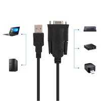Venta al por mayor de fábrica, adaptador de serie hembra DB9 de 9 pines RS232 tipo a macho a estándar, USB tipo a macho
