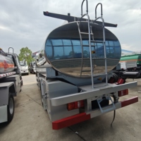 Camión Cisterna de Combustible Diésel de Aleación de Aluminio de 4x2 y 5000L, Camión de Reabastecimiento Móvil para Obras de Construcción