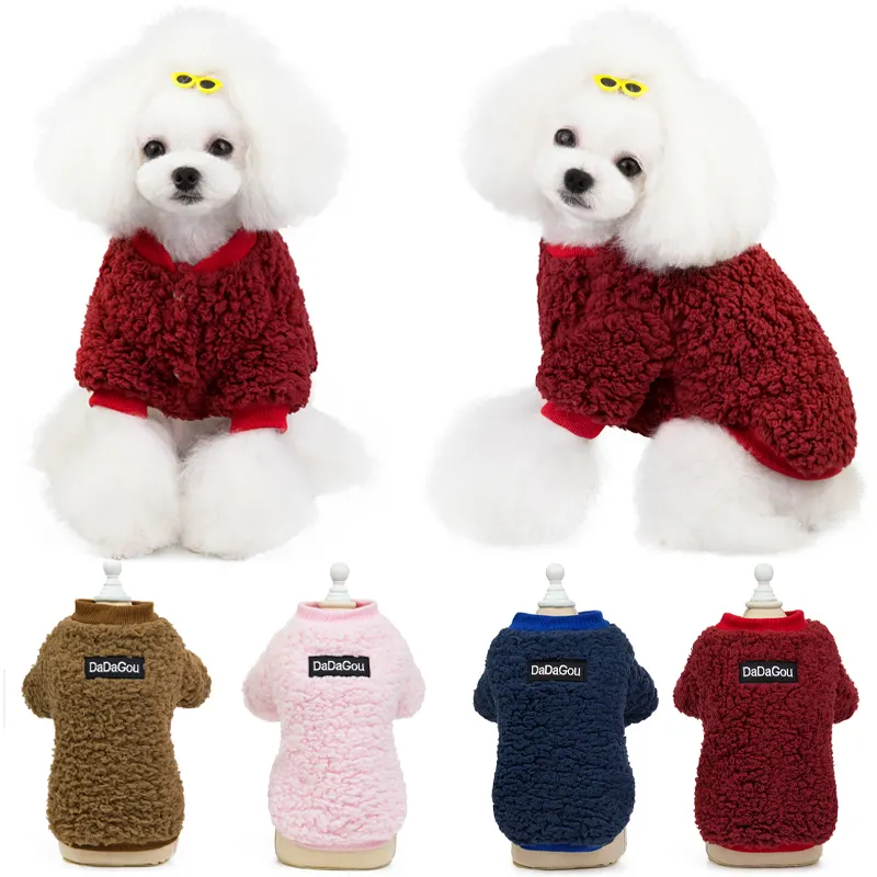 Vêtements chauds pour animaux de compagnie chat chien chaud automne hiver veste pour Chihuahua bouledogues épais laine Costume chiot petits chiens vêtements velours