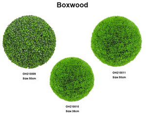 Boule d'herbe de plante artificielle résistante aux UV de 50cm de OH Arts de vente chaude pour la boule d'herbe de décoration suspendue par plafond d'intérieur et d'extérieur - Product Image 6