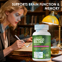 SUNI Großhandels preis Reine natürliche Pflanzen extrakte Ginkgo Biloba Extrakt Ergänzung 500mg Ginko Biloba Kapseln für Erwachsene