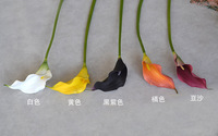 Décoration : Tiges de lys calla en PU effet naturel, fleurs de lys calla en polyuréthane soyeux pour bouquet de mariée, décoration intérieure haut de gamme, garniture de vase