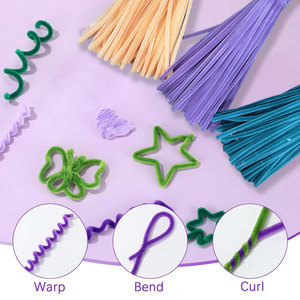 2025 30 + Màu Sắc Chenille Thân Cây 100Pcs Mờ Craftpastel Tinsel Fluffy Ống Chất Tẩy Rửa Thủ Công Quà Tặng Đồ Chơi Giáo Dục - Product Image 6