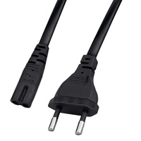 Cable de Alimentación Europeo Tipo 8, Enchufe de 2 Pines EU a IEC C7 para TV, Altavoz, Impresora, Proyector, Electrodomésticos Pequeños