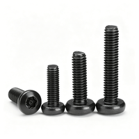 Vis à tête cylindrique à embase Torx en acier au carbone noir oxydé haute résistance, grade 8.8, pour couvercle de sécurité d'armoire de télécommunications