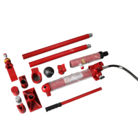 Kit de levage et de débosselage de châssis automobile 4T avec vérin et écarteur hydrauliques portables, dans une mallette de rangement