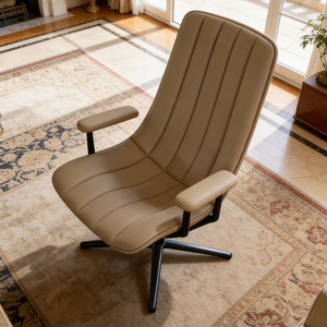 Silla de Oficina Ergonómica de Respaldo Alto, Altura Ajustable, Acolchada, Giratoria, Asiento de Trabajo, Tela Cómoda, <span class=keywords><strong>Sillones</strong></span> para Dormitorio - Product Image 5