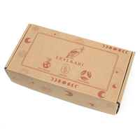 Boîte d'expédition écologique et recyclable pour emballages cadeaux, impression personnalisée rouge, impression intégrale sur l'extérieur