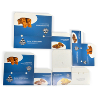 Ensemble de boîtes à emporter en papier carton pour poisson frit coréen et impression en relief de poulet frit aux crevettes pour emballage de sushi