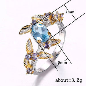 Anello da donna creativo a forma di foglia con zirconi cubici, elegante ornamento per le mani alla moda - Product Image 5