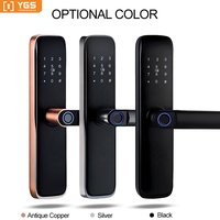 Ansi Wifi Tuya Ttlock Serrure Intelligente Porte Maison Hôtel Porte Serrure Intelligente Poignée Numérique Carte d'Empreintes Digitales Clé Serrures Intelligentes Pour Portes