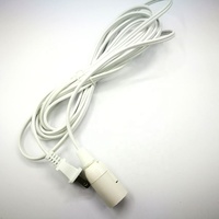 Support de lampe E12 standard américain, câble parallèle blanc avec interrupteur, directement de l'usine