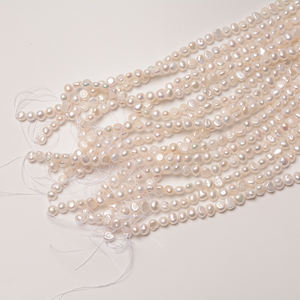 Perle barocche d'acqua dolce Haiyang fili di vera perla sciolti perle bianche naturali - Product Image 6