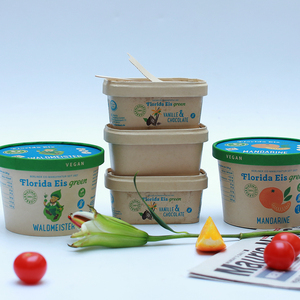 Cốc Đựng Kem Kraft 4Oz 8Oz 16Oz <span class=keywords><strong>32Oz</strong></span> Với Logo Cá Nhân Cốc Đóng Gói Kem Có Nắp 8Oz - Product Image 3