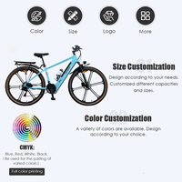 Vélo électrique tout-terrain 29 pouces, nouveau design tendance, puissant, batterie lithium intégrée, roue intégrée, Velo Elec