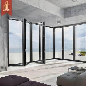 Puerta Plegable de Vidrio Tipo Acordeón <span class=keywords><strong>en</strong></span> Oferta, Puerta Plegable de Aluminio y Vidrio para Balcón, Patio o Casa - Product Image 1