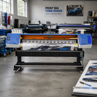 Printer Banner Eco Solvent Format Besar 1.8m 6ft Single Head XP600 F1080 I3200 Plotter Tarpaulin untuk Pencetakan Banner dan Vinyl