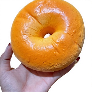 Realistic PU Foam Giant Bagel Squishy Toy Sticky Texture Slow Rebound Anti-Stress Gift Unisex Kids Adults 14+ Years - Product Image 5