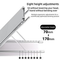 Support portable pliable pour ordinateur portable en alliage d'aluminium, réglable en hauteur, iDock
