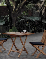 Ensemble de table et chaises pliantes en bois massif pour jardin, résistant aux intempéries, en teck, pour balcon