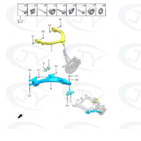 Bras de suspension inférieur avant Voyah Dreamer 2022-2026 LR 290405002/290406002 Pièces d'origine neuves avec garantie en stock