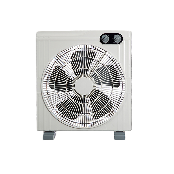 Electric 14 Inch Plastic Box Fan with Mechanical Control for Household Use