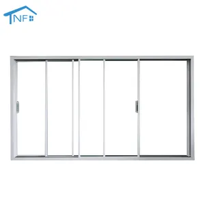 Modern Strong Thermal Broken White Aluminium Narrow Frame Large Glass Lift And Slide Sliding Doors With Smart Lock