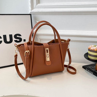 Nouveau Sac à Main Femme Tendance Polyvalent en Similicuir Litchi Doux avec Fermeture à Loquet, Style Européen et Américain, Idéal pour l'Été et les Achats Transfrontaliers