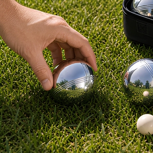 <span class=keywords><strong>Jeu</strong></span> de boules de pétanque en métal avec étui de transport zippé pour jeux de plein air sur pelouse - Product Image 5