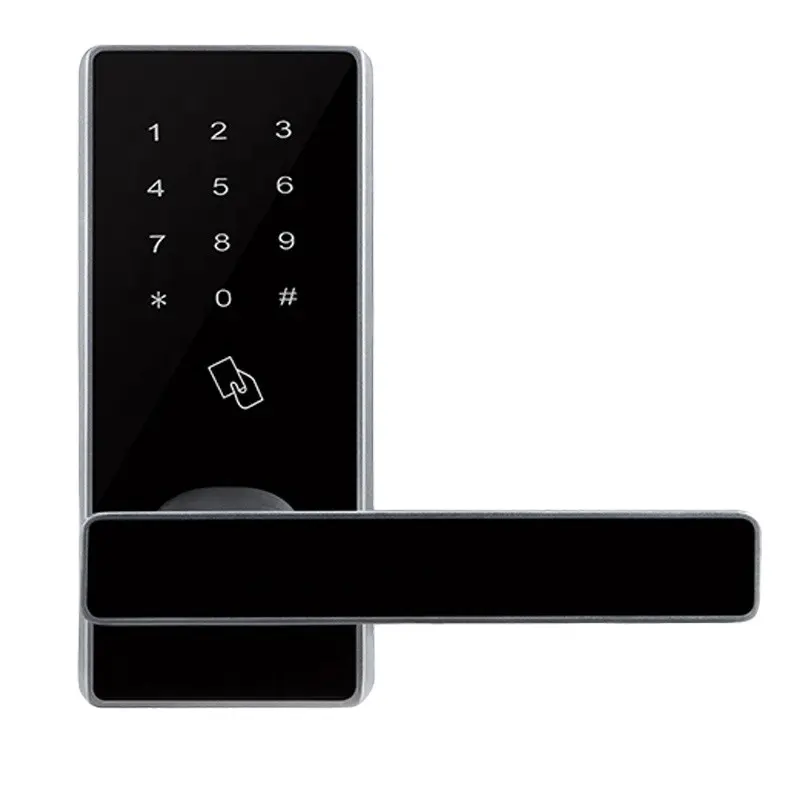 उच्च सुरक्षा इलेक्ट्रॉनिक डिजिटल वाईफाई एप्लिकेशन को पासवर्ड के साथ आरएफआईडी कार्ड कुंजी फोन स्मार्ट दरवाजा ताला संभाल