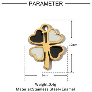 Beimai OEM เสน่ห์สำหรับการทำเครื่องประดับดอกไม้นกนางฟ้าปลาโลมาที่มีสีสันหยดน้ำมันสแตนเลสอุปกรณ์จี้ DIY - Product Image 6