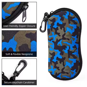 Tùy chỉnh chất lượng cao bền siêu nhẹ <span class=keywords><strong>Neoprene</strong></span> Kính mát trường hợp dây kéo chống bụi chống nước mềm xách tay Túi du lịch - Product Image 5