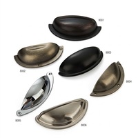Gagang Tarik Lemari Kuningan Hitam Doff Modern, Gagang Laci Kabinet, Perlengkapan Dapur, Finishing Brushed, Kamar Tidur, Gudang