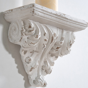 INNOVAHOME listo para enviar granja estilo rural <span class=keywords><strong>blanco</strong></span> antiguo estante colgante decorativo montado en la pared estante organizador flotante S/2 - Product Image 5