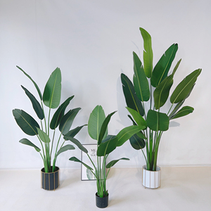 Banane Artificielle d'Intérieur avec Feuilles en Plastique Décoration Plante Oiseau de Paradis en Plastique - Product Image 4