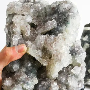 Natural de alta calidad Apophyllite piedra Mineral Cristal de Sanación Reiki espécimen en racimo