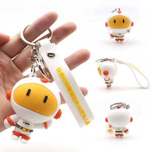 Porte-clés en caoutchouc souple PVC personnalisés en gros avec logo de dessin animé 3D/2D, accessoires promotionnels - Product Image 2
